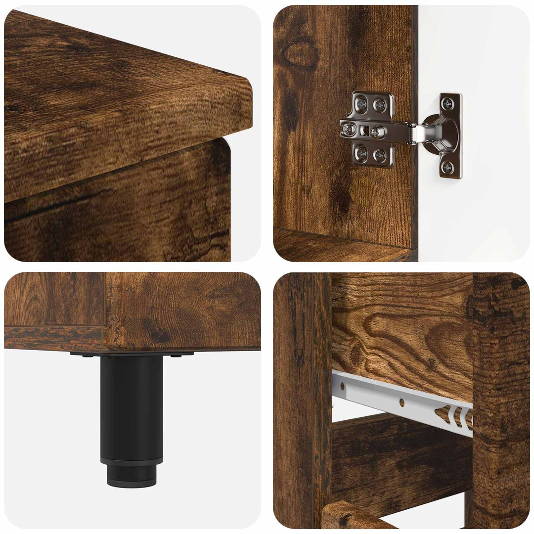 Badeværelse Vaskeskab Røget eg 60 x 35 x 80 cm Konstrueret træ