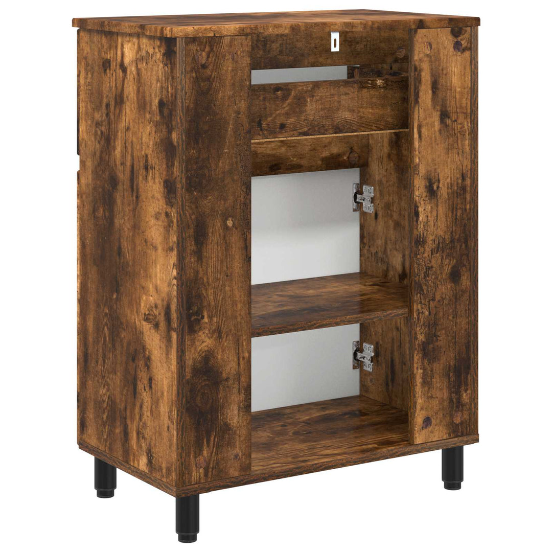 Badeværelse Vaskeskab Røget eg 60 x 35 x 80 cm Konstrueret træ