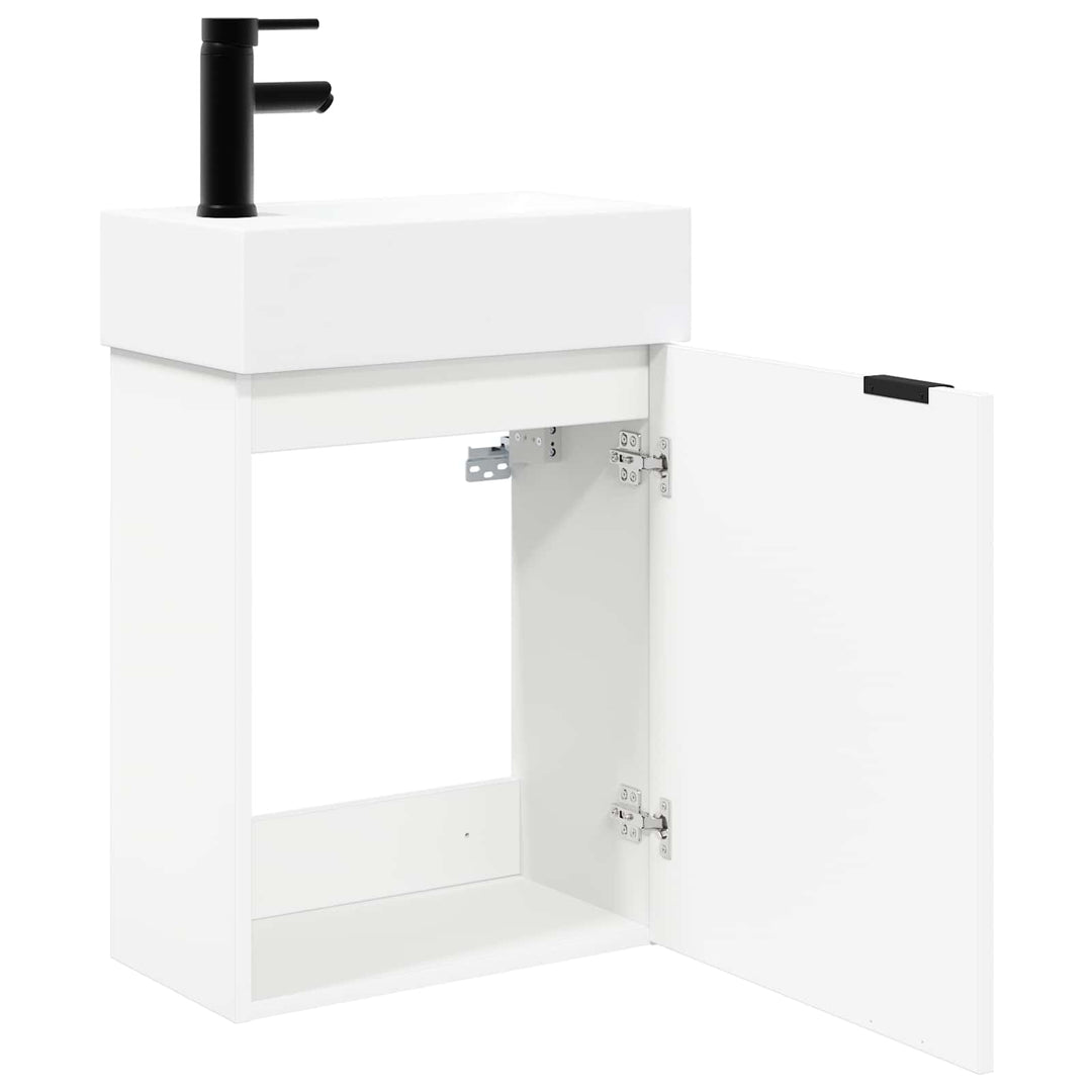 Badeværelses Vanity-enhed med Armatur Hvid 45,5 x 22,5 x 84 cm