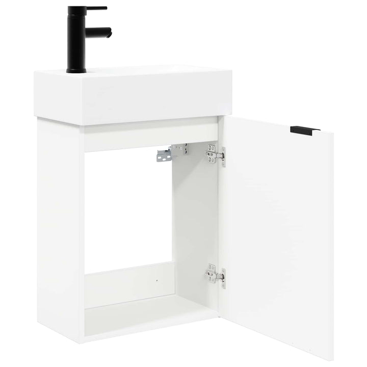Badeværelses Vanity-enhed med Armatur Hvid 45,5 x 22,5 x 84 cm