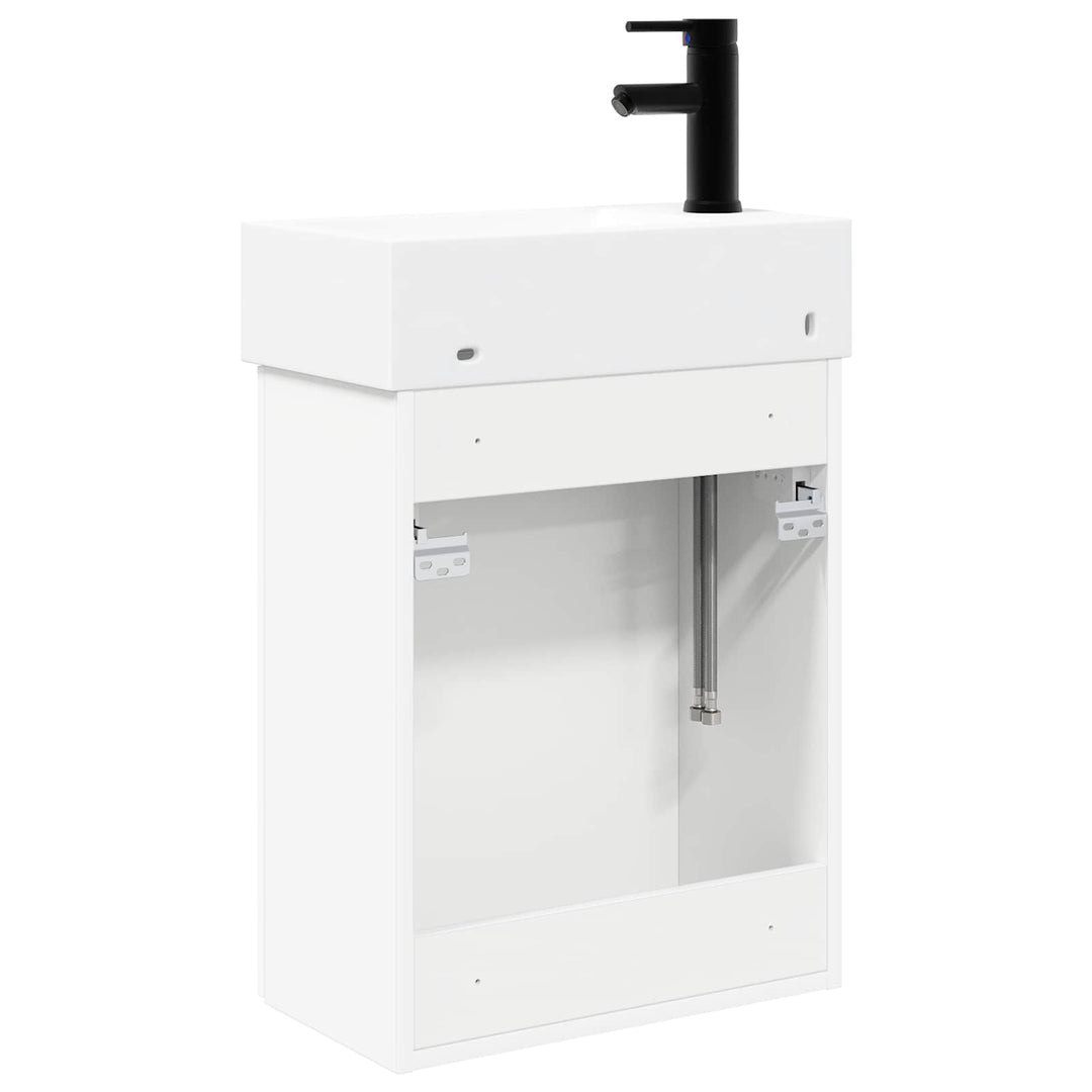 Badeværelses Vanity-enhed med Armatur Hvid 45,5 x 22,5 x 84 cm