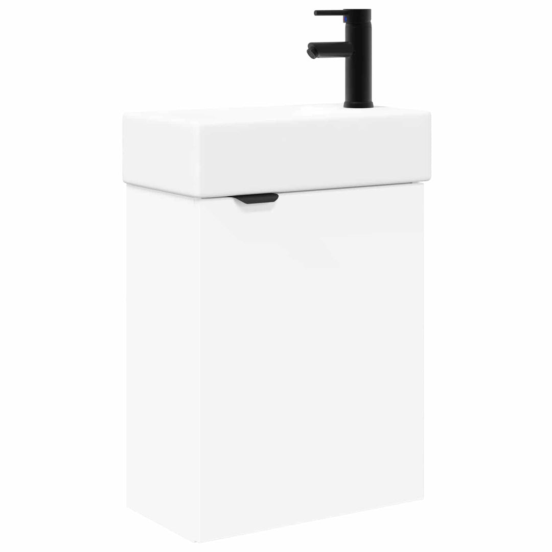Badeværelses Vanity-enhed med Armatur Hvid 45,5 x 22,5 x 84 cm