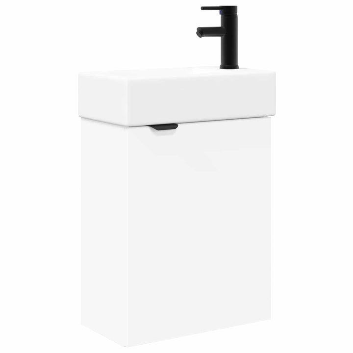 Badeværelses Vanity-enhed med Armatur Hvid 45,5 x 22,5 x 84 cm