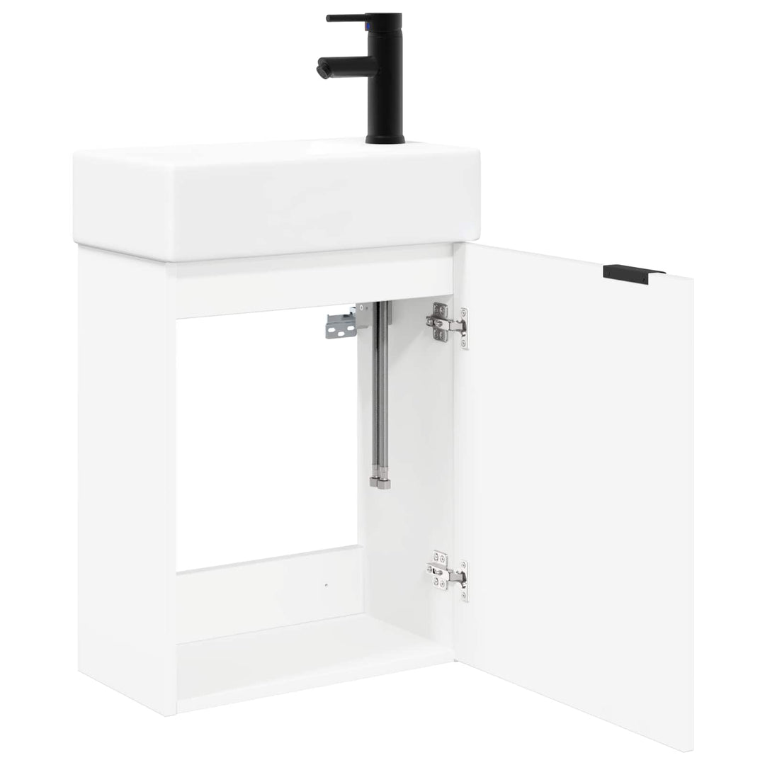 Badeværelses Vanity-enhed med Armatur Hvid 45,5 x 22,5 x 84 cm
