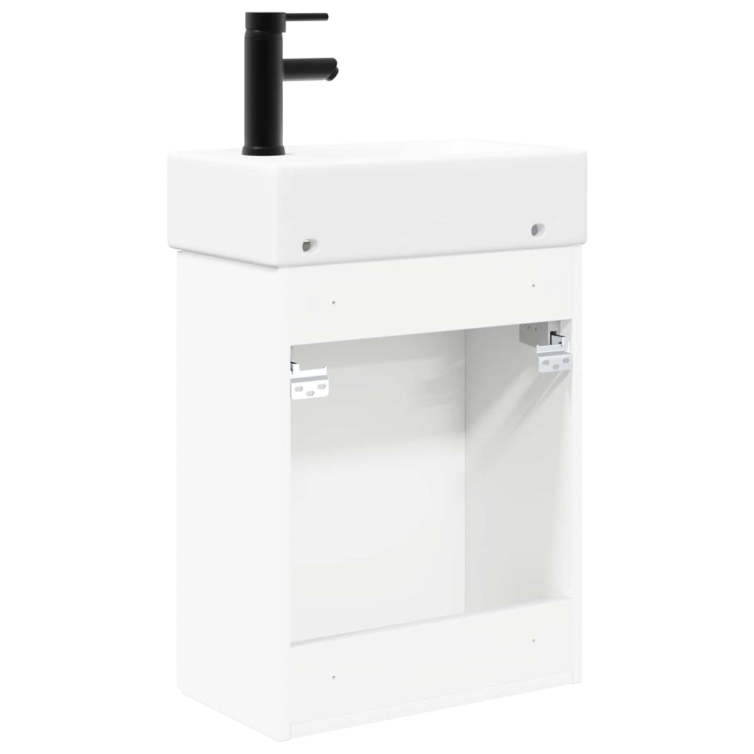 Badeværelses Vanity-enhed med Armatur Hvid 45,5 x 22,5 x 84 cm