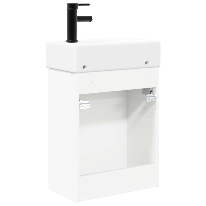 Badeværelses Vanity-enhed med Armatur Hvid 45,5 x 22,5 x 84 cm