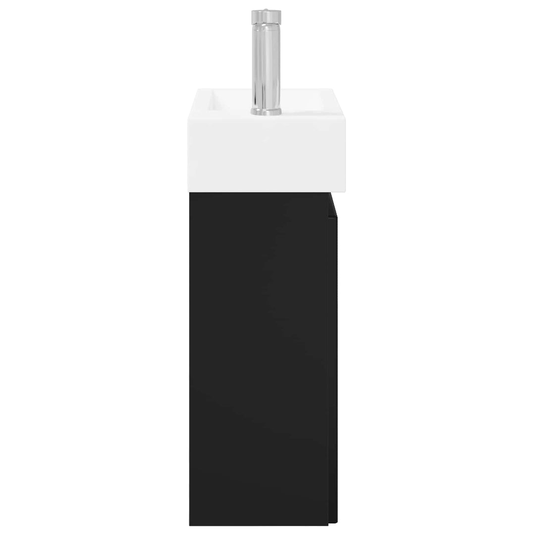 Badeværelses Vanity-enhed med Armatur Sort 45,5 x 22,5 x 84 cm