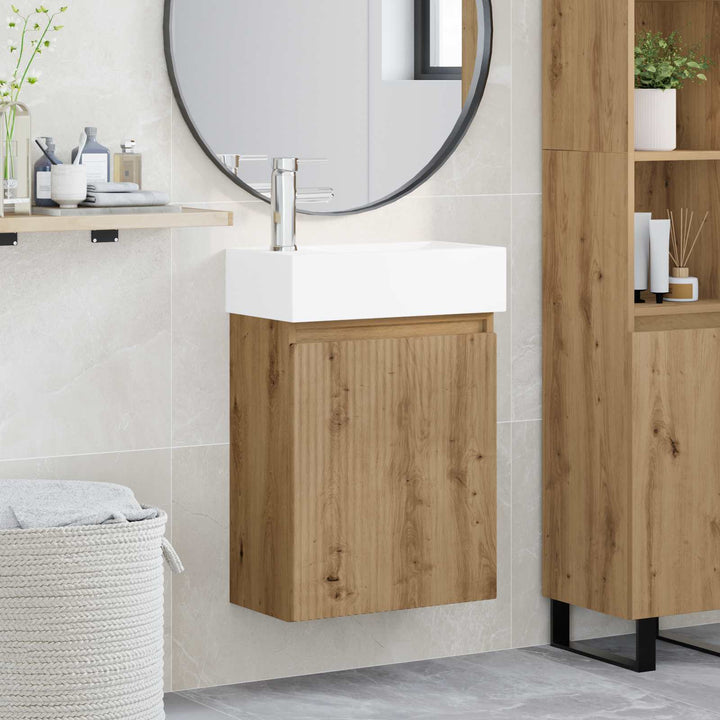 Badeværelses Vanity-enhed med Armatur Artisan-eg