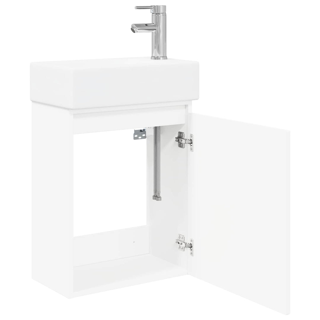 Badeværelses Vanity-enhed med Armatur Hvid 45,5 x 22,5 x 84 cm