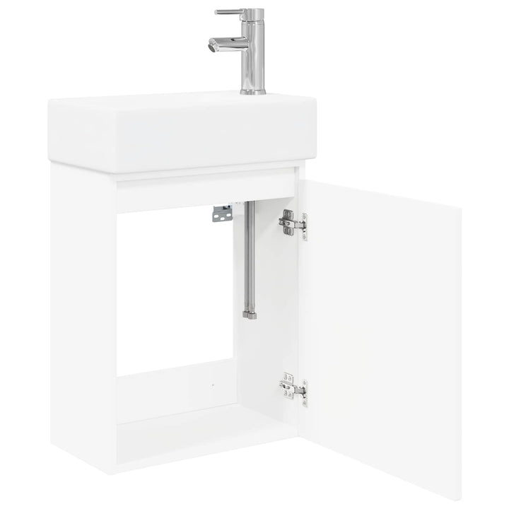 Badeværelses Vanity-enhed med Armatur Hvid 45,5 x 22,5 x 84 cm