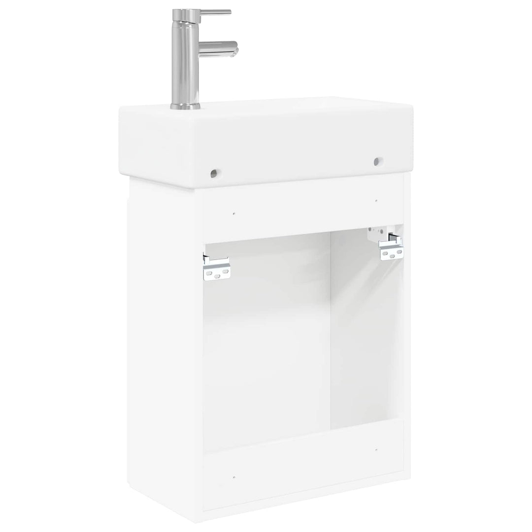 Badeværelses Vanity-enhed med Armatur Hvid 45,5 x 22,5 x 84 cm