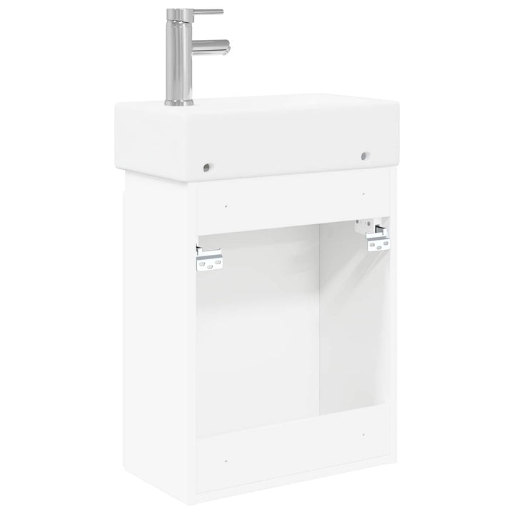 Badeværelses Vanity-enhed med Armatur Hvid 45,5 x 22,5 x 84 cm