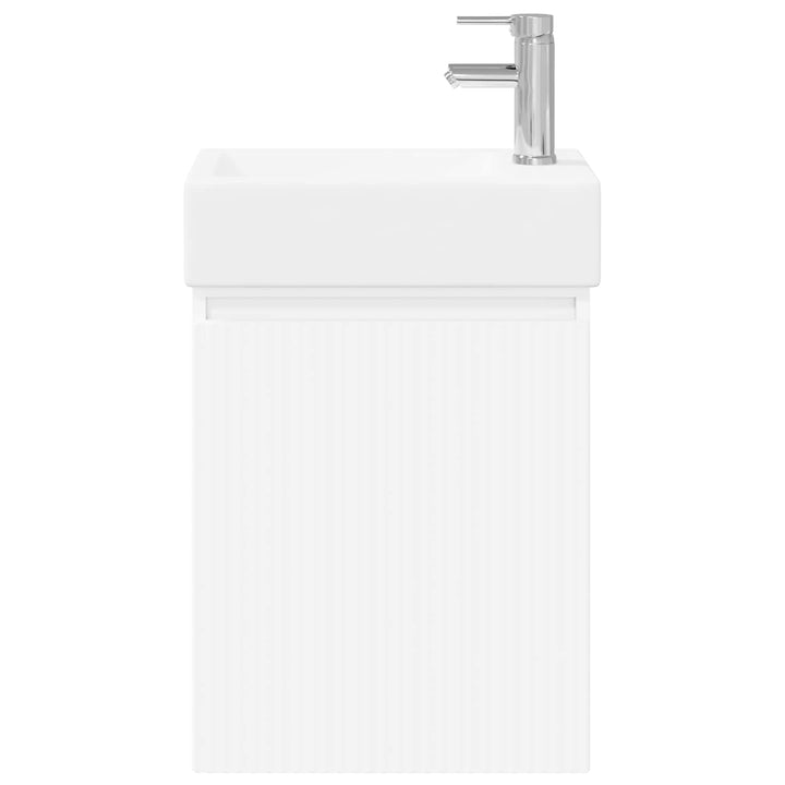 Badeværelses Vanity-enhed med Armatur Hvid 45,5 x 22,5 x 84 cm