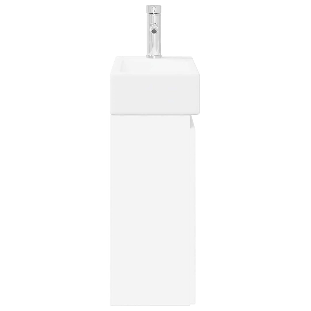 Badeværelses Vanity-enhed med Armatur Hvid 45,5 x 22,5 x 84 cm