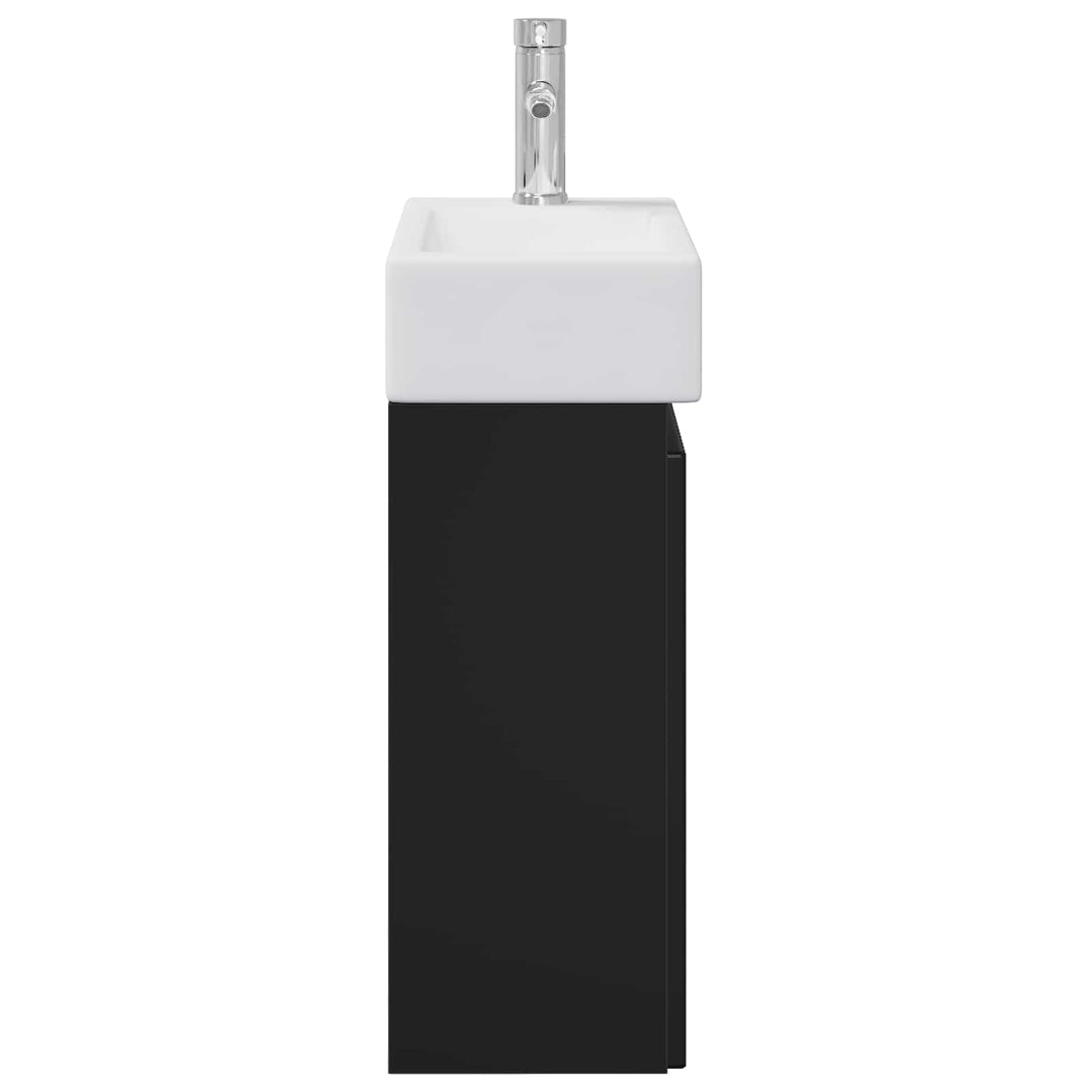 Badeværelses Vanity-enhed med Armatur Sort 45,5 x 22,5 x 84 cm