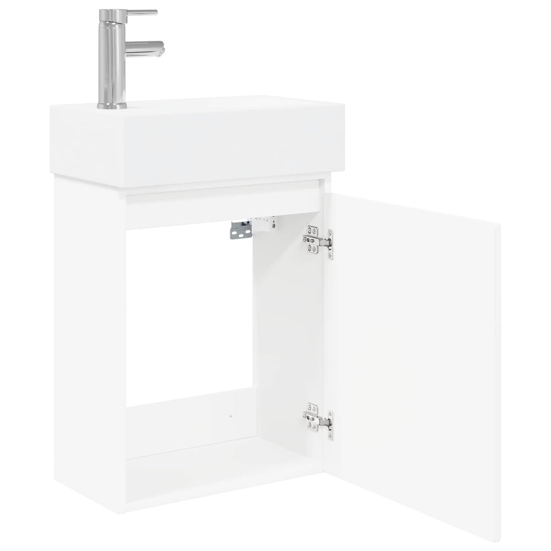 Badeværelses Vanity-enhed med Armatur Hvid 45,5 x 22,5 x 84 cm