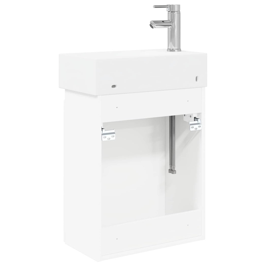Badeværelses Vanity-enhed med Armatur Hvid 45,5 x 22,5 x 84 cm
