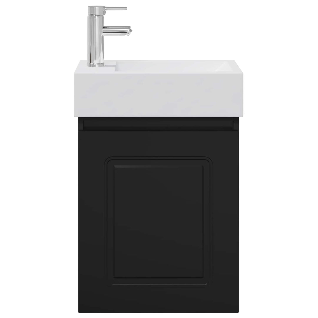 Badeværelses Vanity-enhed med Armatur Sort 45,5 x 22,5 x 84 cm