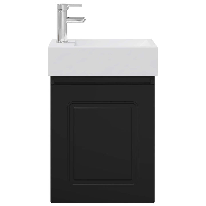 Badeværelses Vanity-enhed med Armatur Sort 45,5 x 22,5 x 84 cm