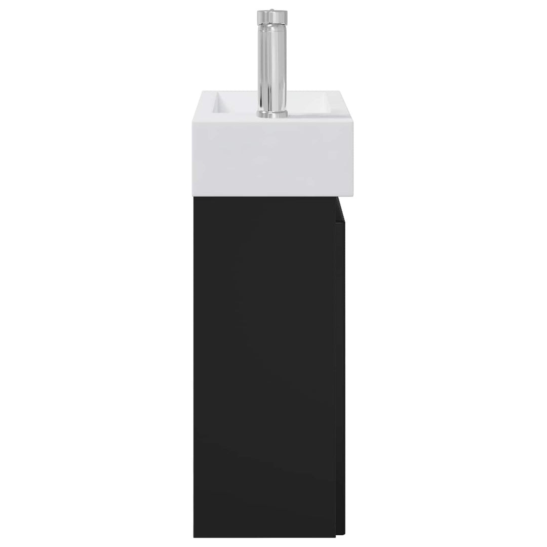 Badeværelses Vanity-enhed med Armatur Sort 45,5 x 22,5 x 84 cm