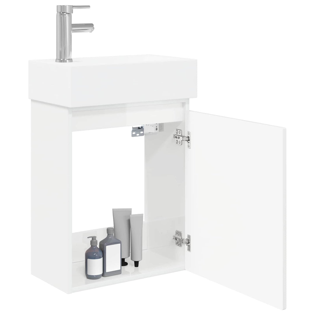 Badeværelses Vanity-enhed med Armatur Hvid højglans