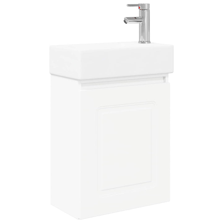 Badeværelses Vanity-enhed med Armatur Hvid 45,5 x 22,5 x 84 cm