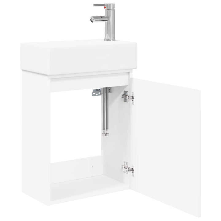 Badeværelses Vanity-enhed med Armatur Hvid 45,5 x 22,5 x 84 cm