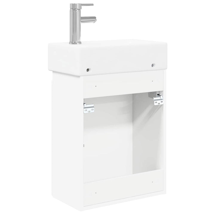 Badeværelses Vanity-enhed med Armatur Hvid 45,5 x 22,5 x 84 cm