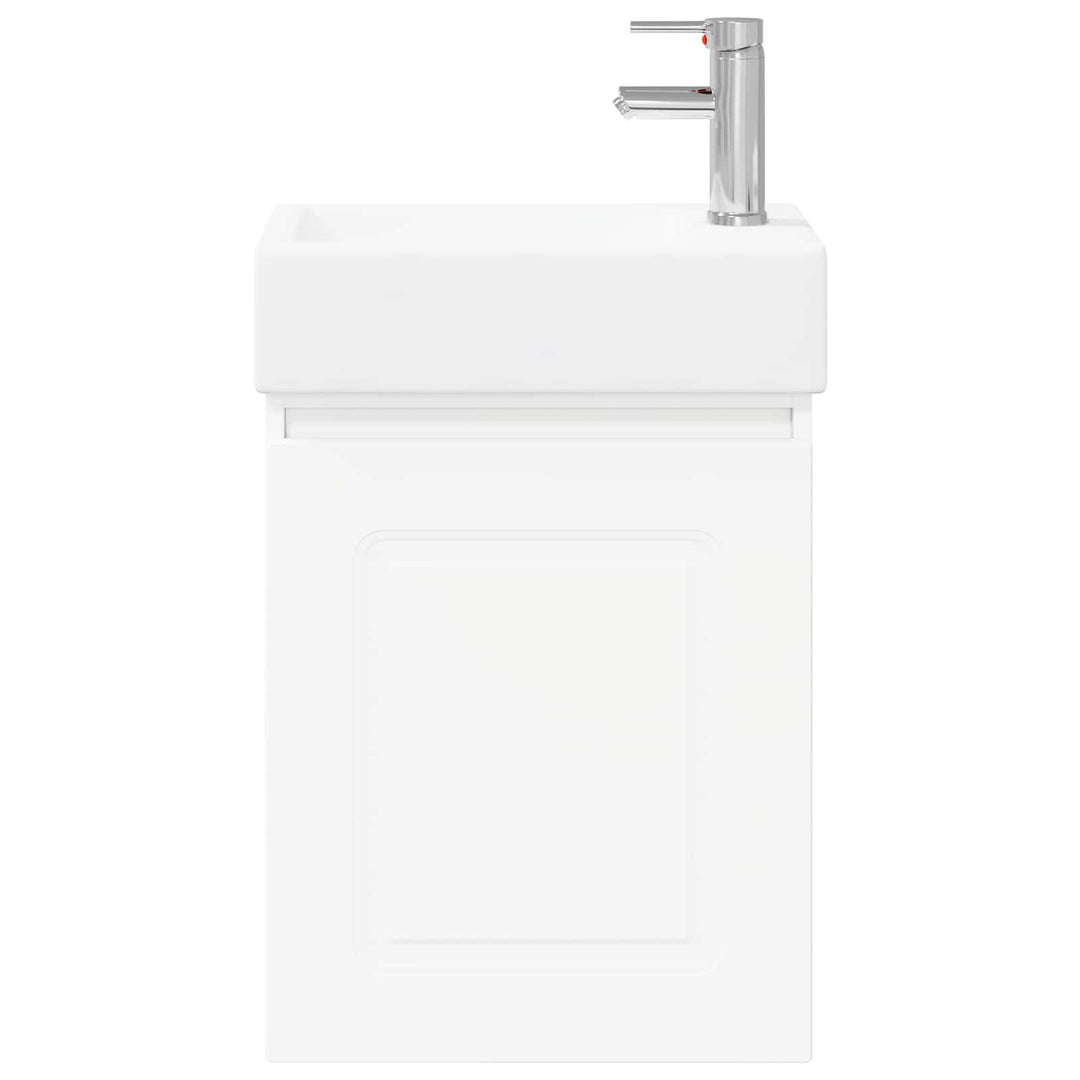 Badeværelses Vanity-enhed med Armatur Hvid 45,5 x 22,5 x 84 cm