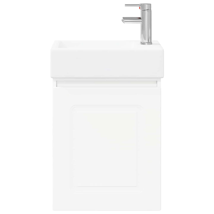 Badeværelses Vanity-enhed med Armatur Hvid 45,5 x 22,5 x 84 cm
