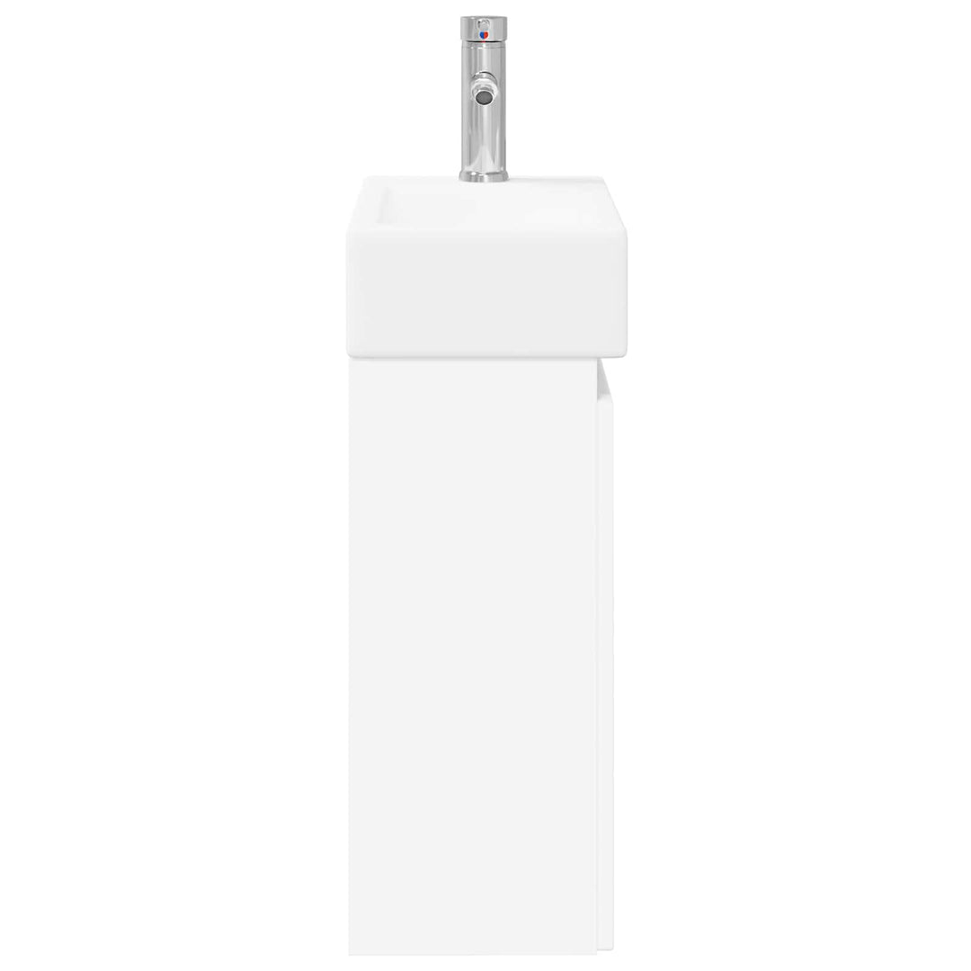 Badeværelses Vanity-enhed med Armatur Hvid 45,5 x 22,5 x 84 cm