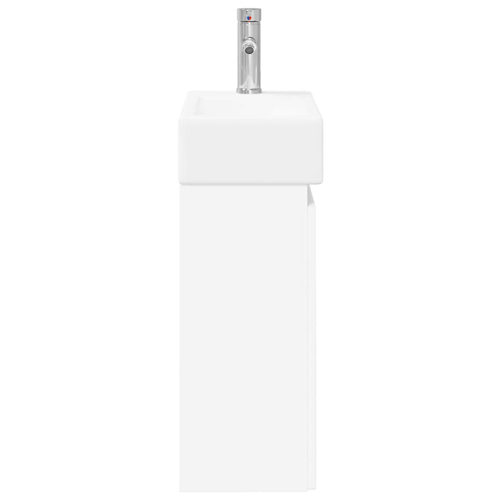 Badeværelses Vanity-enhed med Armatur Hvid 45,5 x 22,5 x 84 cm