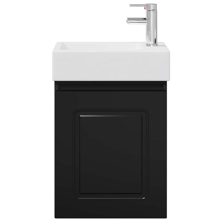 Badeværelses Vanity-enhed med Armatur Sort 45,5 x 22,5 x 84 cm