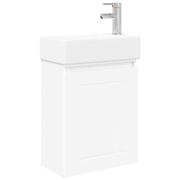 Badeværelses Vanity-enhed med Armatur Hvid 45,5 x 25,5 x 84 cm