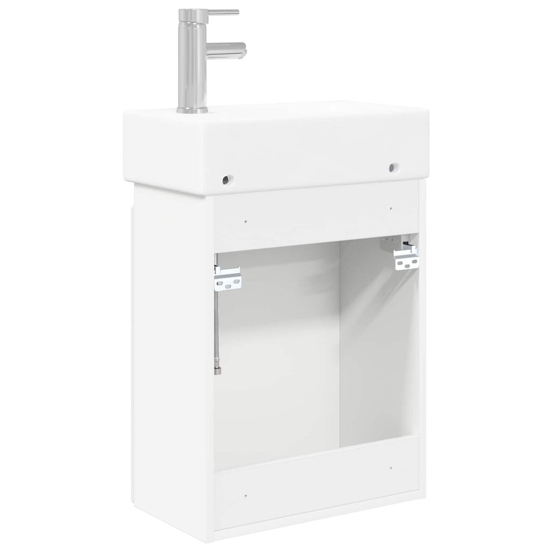 Badeværelses Vanity-enhed med Armatur Hvid 45,5 x 25,5 x 84 cm