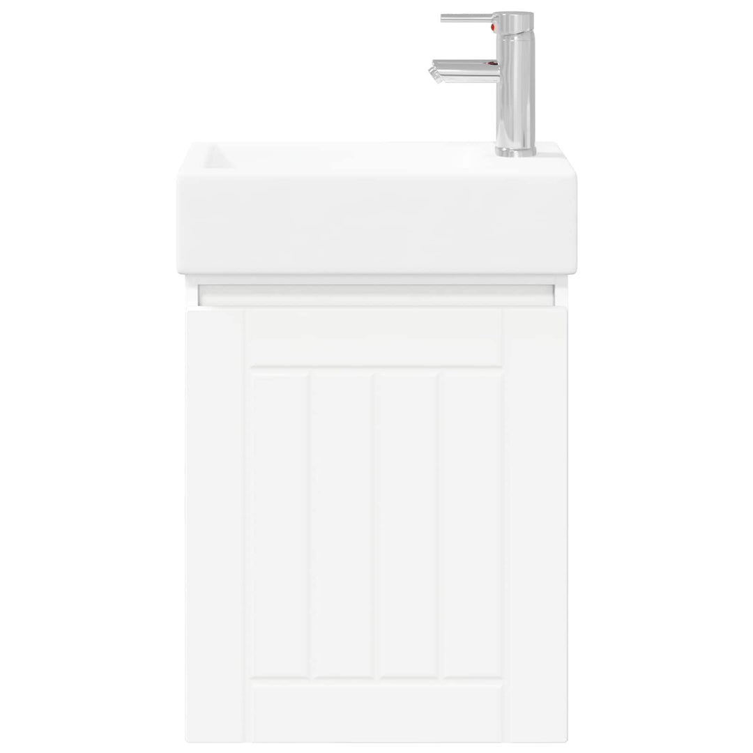 Badeværelses Vanity-enhed med Armatur Hvid 45,5 x 25,5 x 84 cm