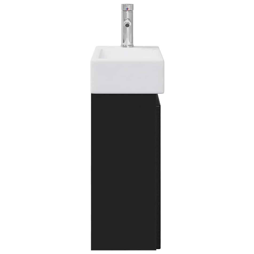 Badeværelses Vanity-enhed med Armatur Sort 45,5 x 25,5 x 84 cm