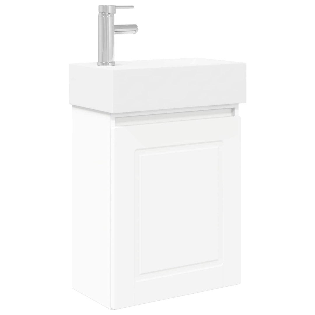 Badeværelses Vanity-enhed med Armatur Hvid 45,5 x 22,5 x 84 cm