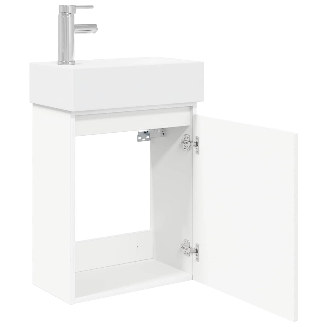 Badeværelses Vanity-enhed med Armatur Hvid 45,5 x 22,5 x 84 cm