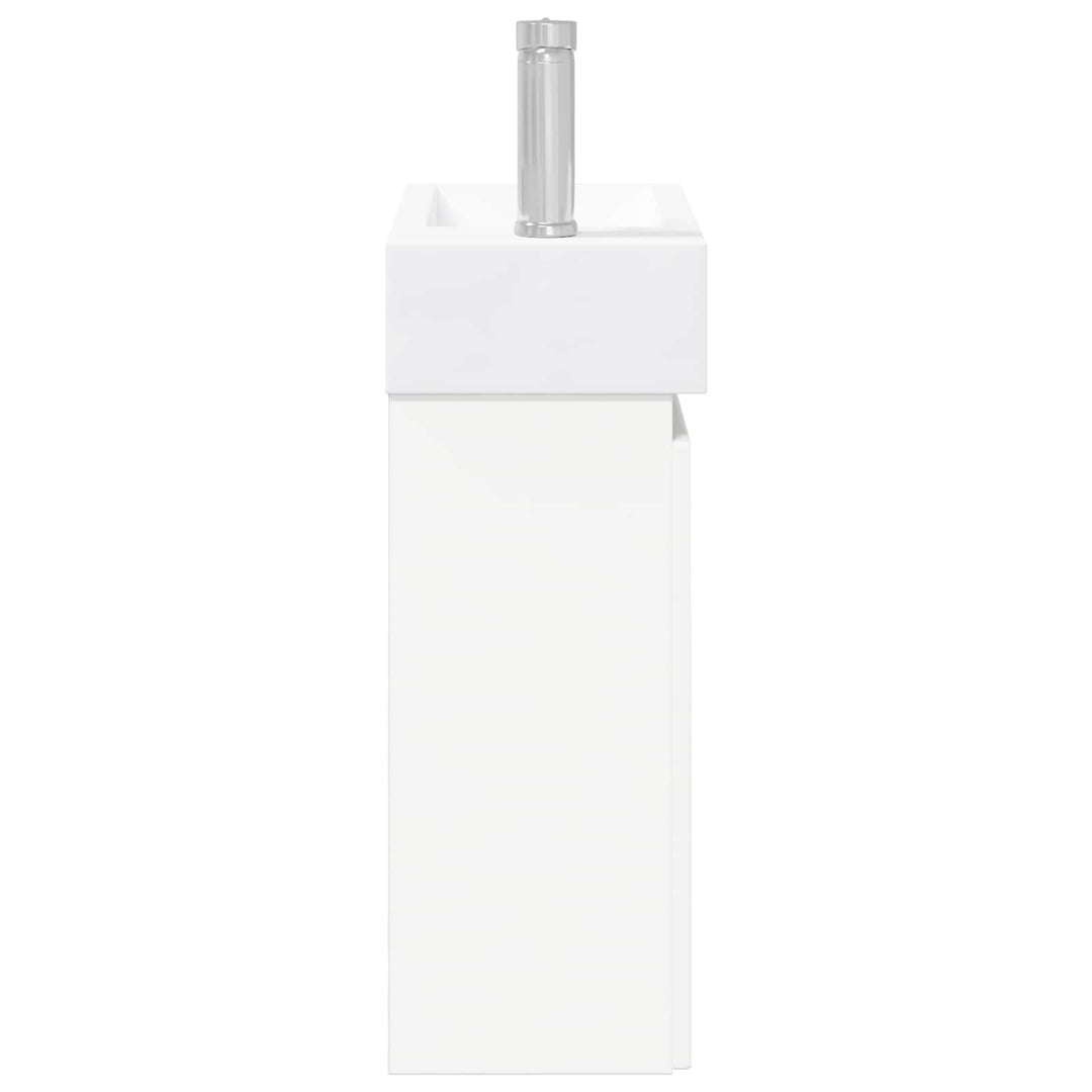 Badeværelses Vanity-enhed med Armatur Hvid 45,5 x 22,5 x 84 cm