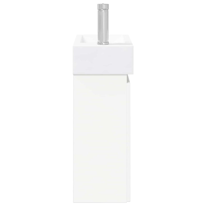Badeværelses Vanity-enhed med Armatur Hvid 45,5 x 22,5 x 84 cm