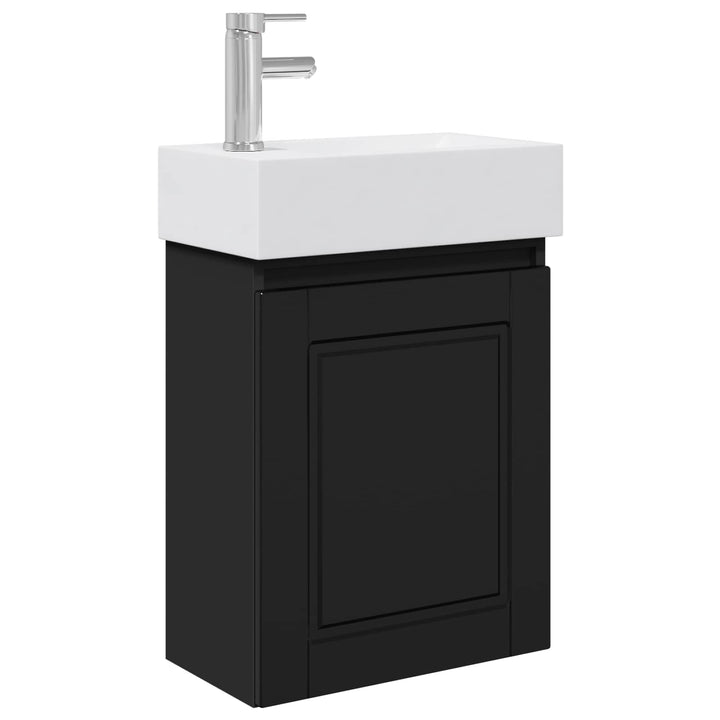 Badeværelses Vanity-enhed med Armatur Sort 45,5 x 22,5 x 84 cm