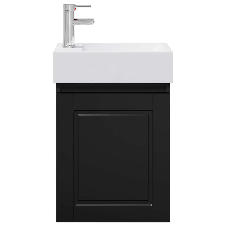 Badeværelses Vanity-enhed med Armatur Sort 45,5 x 22,5 x 84 cm