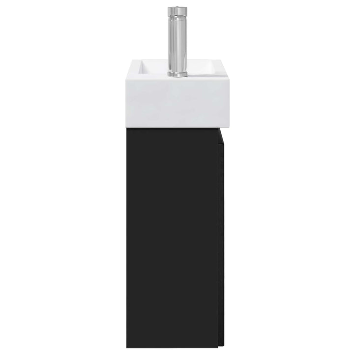Badeværelses Vanity-enhed med Armatur Sort 45,5 x 22,5 x 84 cm