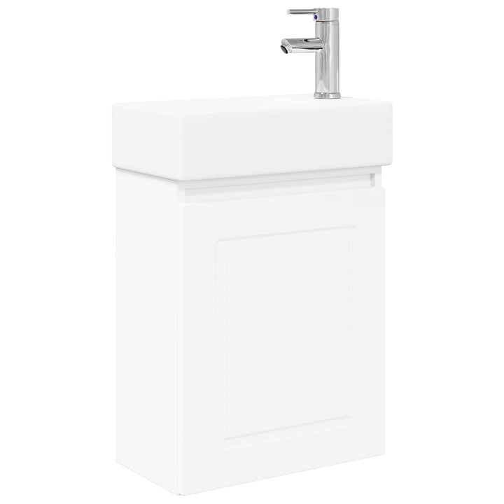 Badeværelses Vanity-enhed med Armatur Hvid 45,5 x 22,5 x 84 cm