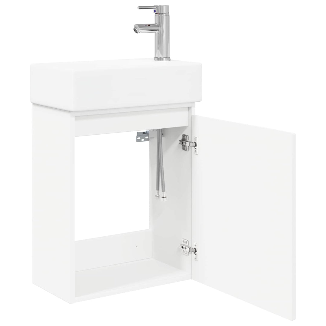 Badeværelses Vanity-enhed med Armatur Hvid 45,5 x 22,5 x 84 cm