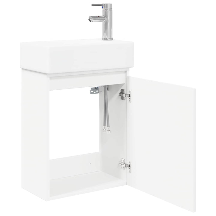 Badeværelses Vanity-enhed med Armatur Hvid 45,5 x 22,5 x 84 cm