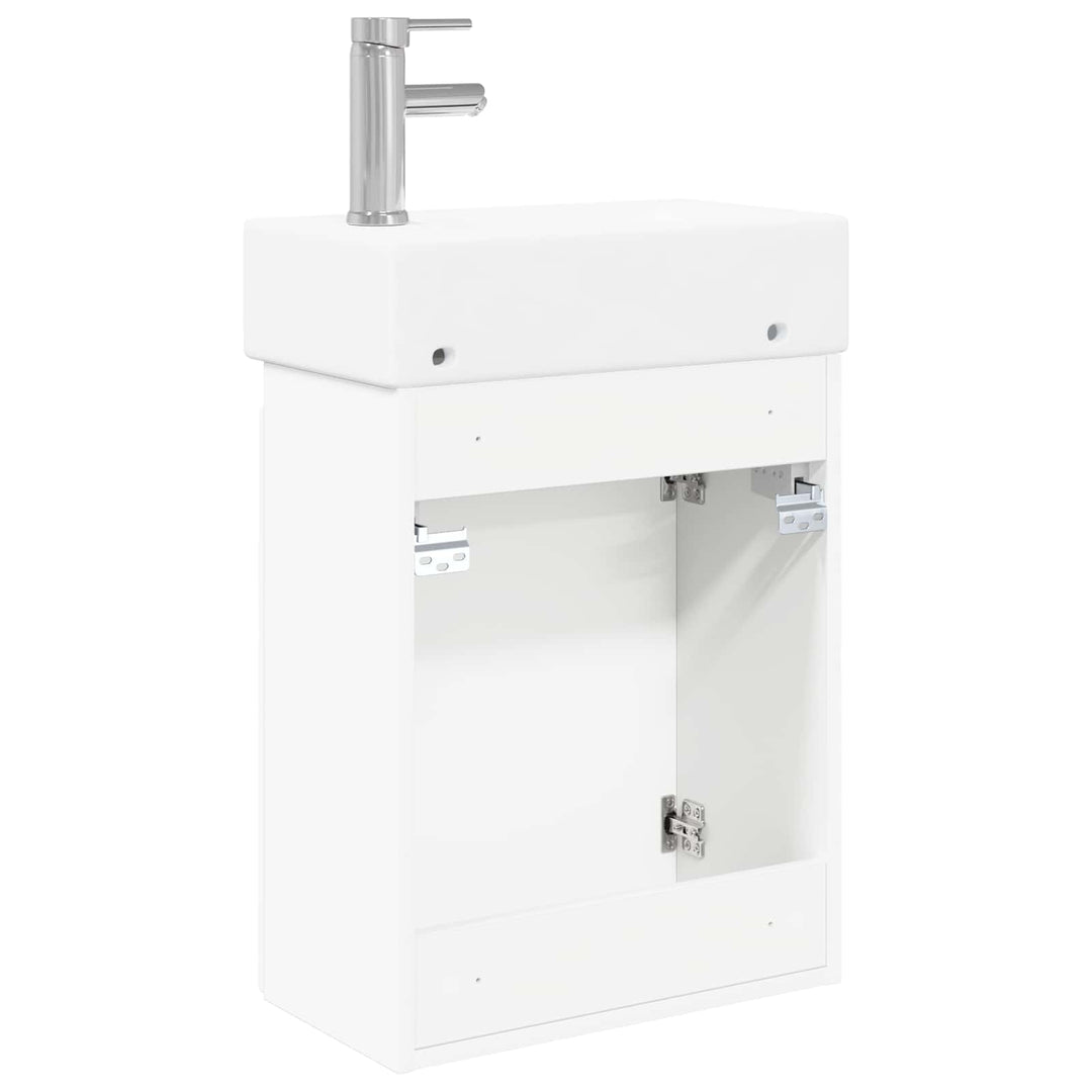 Badeværelses Vanity-enhed med Armatur Hvid 45,5 x 22,5 x 84 cm