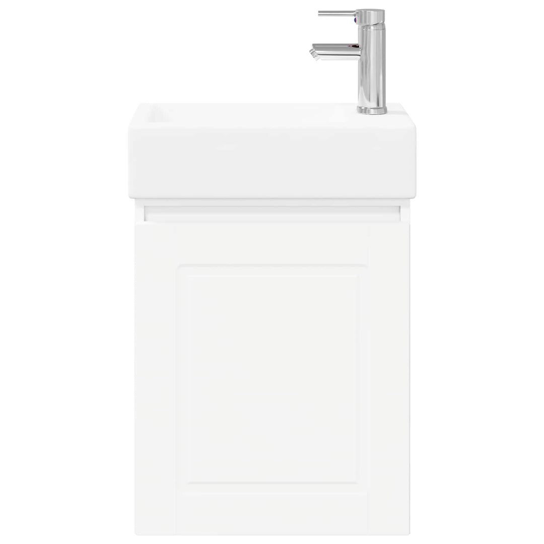 Badeværelses Vanity-enhed med Armatur Hvid 45,5 x 22,5 x 84 cm