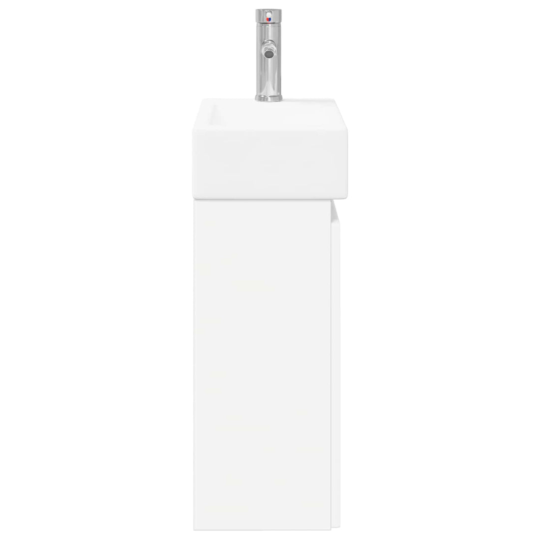 Badeværelses Vanity-enhed med Armatur Hvid 45,5 x 22,5 x 84 cm